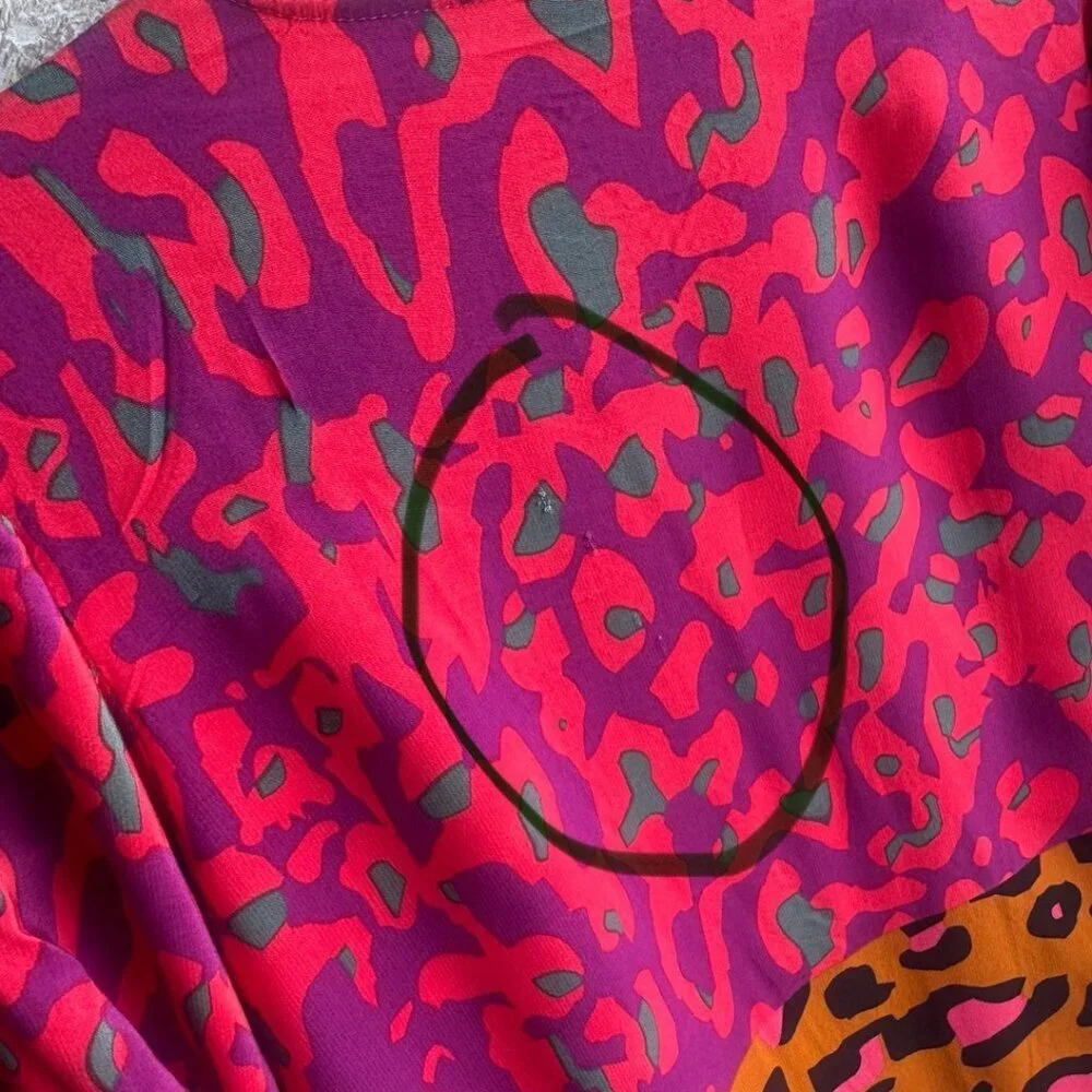 Anna & Ava Animal Print 3/4 Sleeve Open Front Cardigan Cover Up No Belt Size 0S